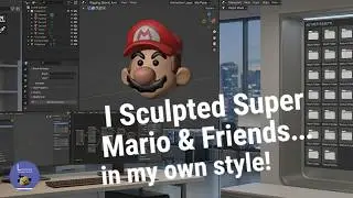 #mario BROS #3d #fanart 🍄SUPER MARIO SCULPT🍄