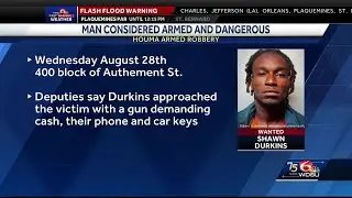 'Armed' and 'dangerous' suspect wanted in Houma