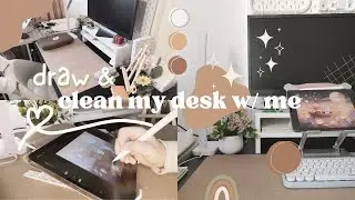 COSY CORNER DIARIES 01: draw & clean my desk corner w/ me, journaling thoughts & smol little things~
