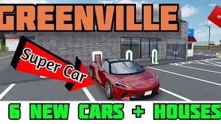 6 New Cars+6 Houses | Greenville, Roblox