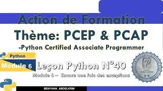leçon python N°40  Module 6   Encore une fois des exceptions