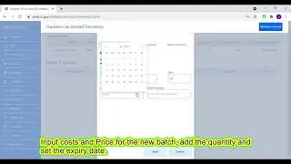Batch Number & Expiry Date setting on Jampos