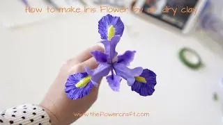 How to make Iris flower out of clay - Part 1 tutorial