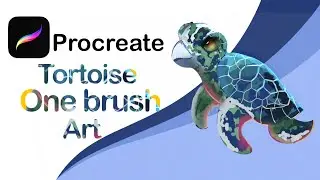 #procreate one brush drawing #challenge #tortoise #drawing