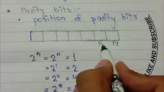 Hamming code & Parity bits | part 1 | FINDING 1 BIT ERROR CORRECTION