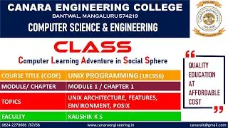 VTU UP (18CS56) UNIX PROGRAMMING [INTRODUCTION, ARCHITECTURE](M1 L1)