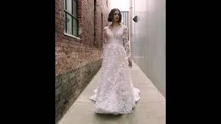 3D Floral Lace Wedding Dress with Sleeves | LE1118 by Martina Liana Luxe