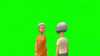 Indian Old Women Talking Green Screen | Green Screen Background (No Copyright)