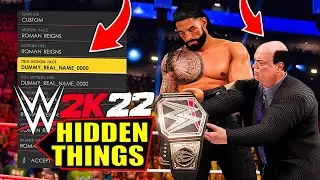 WWE 2K22: 5 Hidden Features! Unlock NEW Roman Reigns Title Victory & More Things You Might Not Know