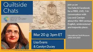 Quiltside Chats - Episode 8 - Lisa Evans