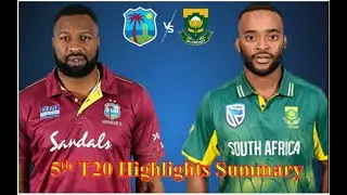 South Africa Vs West Indies 5th T20 Highlights Summary