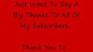 Thank You Subscribers!