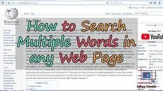 How to Search Multiple Words in any Webpage
