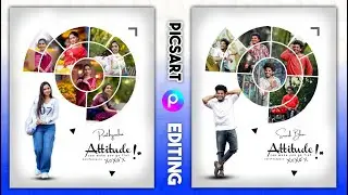 Stylish Attitude Photo Editing Telugu with Circle Frame | PicsArt Editing Tutorial 2025