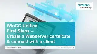 05 WinCC Unified Create WebServer Certificate Connect Client