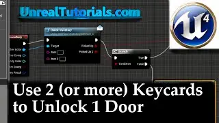UE4 Tutorial - Use 2 Keycards to Unlock 1 Door