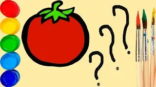 bolalar uchun pomidor chizish | draw a tomato for children | рисуем помидор (mazali rasm/delicious)
