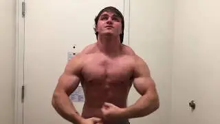 Swole Jamie Tyler Flexes His huge muscles in a Hotel room.