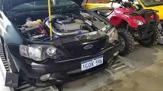 Ebay Turbo conversion on a ba/bf falcon N/A Barra ( tune time!! Blow or go?)pt 3