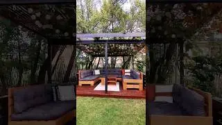 XXL Paletten Lounge für die ganze Familie 😱💯 #diy #diymöbel #palettenmöbel #diyproject #diyideen