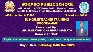 AI - The Game Changer in Education | In House Training Program | #education #artificialintelligence