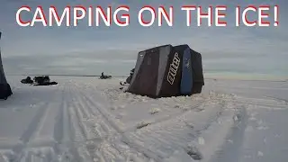 Camping in insulated tent on the ice! Insane fishing!!