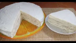 Блинный торт с творожным кремом