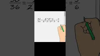 Сократить дробь. Пример 01. #shorts  #математика #егэ #maths #школа