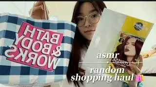 asmr random things haul lol || bath & body works, walmart, dollar store