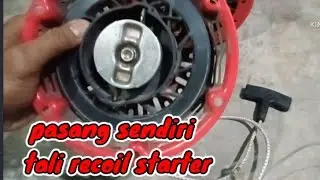 cara pasang tali recoil starter yang putus