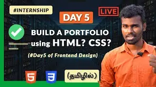 🔴 Day 3: Build a Portfolio using HTML, CSS - CyberDude Live Internship | Web Design in Tamil
