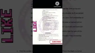 1st year( Math) / Most Important Long and Short Question's...........