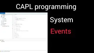 CANoe - How to use System evets in CAPL