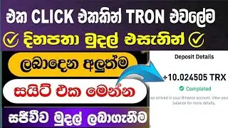 Earn 100 trx daily | emoney srilanka | online jobs at home | tron trx mining sinhala | binanace usdt