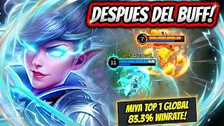 24 KILLS UNSTOPPABLE AFTER THE BUFF! MIYA TOP 1 GLOBAL 83.3% WINRATE! | MOBILE LEGENDS