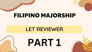 FILIPINO MAJORSHIP LET REVIEW PART 1 #letreview #lpt