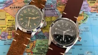 Colareb Perugia & Siena : Italian Handmade Leather Straps SEIKO SARB017 Alpinist & Hamilton Khaki 38