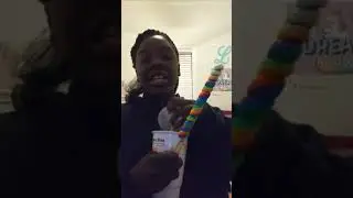 Trying the world's biggest lollipop