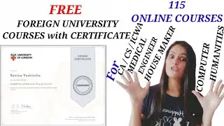 Free Foreign Universities Certificate Courses/ Free Online Courses with Certificate / Coursera free