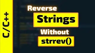Reverse a string without using strrev() String function||C language tutorial for beginners