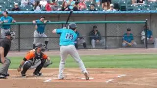 BlueFish Sean Burroughs Hit Vs Ducks HD