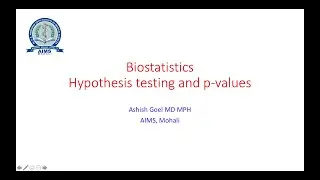 Hypothesis testing - P values
