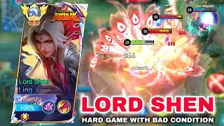LING LORD SHEN HARD GAME ( INTENSE BATTLE ) WHEN GLOBAL LING PLAY IN BAD CONDITION - Mobile Legends