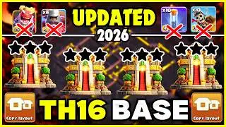 🏆 TOP 10 WORLD BEST TH16 WAR BASES WITH LINK | TH16 CWL BASE | TH16 LEGEND BASE | 2026 🔥