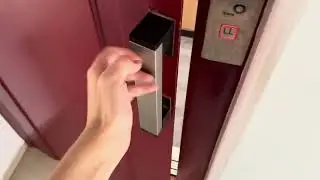 Extremely Weird & Unusual Swing Door Lift @  Apartamentos Ros Santa Eulalia Ibiza Spain