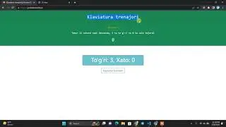 52-dars.  Javascriptda Klaviatura trenajori logikasini yasaymiz!  Alicoder | alicoder.uz