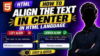 How to align the text in the center in html and css