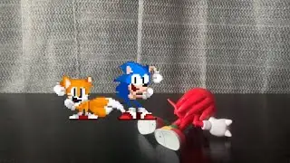 Sonic and Tails dance on knuckles (stop motion)