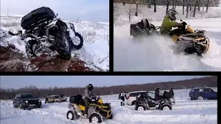 Выезд на 4 квадрах с джиперами. С нами новый ODES 1000, STELS GUEPARD 800 на r30 ZILLA", PM800