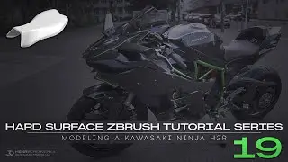 Hard Surface ZBrush Tutorial Series // Modeling A Kawasaki Ninja H2R // 19